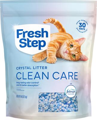 Show full view: Fresh Step Fresh Scent Cat Litter Deodorizing Crystals, 15-oz bottle & Fresh Steps Fresh Scented Non-Clumping Crystal Cat Litter, 8-lb bag slide 2 of 10