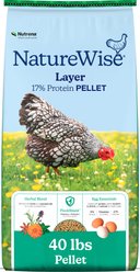 Nutrena NatureWise Layer 17% Protein Pellet Chicken Feed, 40-lb bag