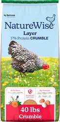 Nutrena NatureWise Layer 17% Protein Crumble Chicken Feed, 40-lb bag