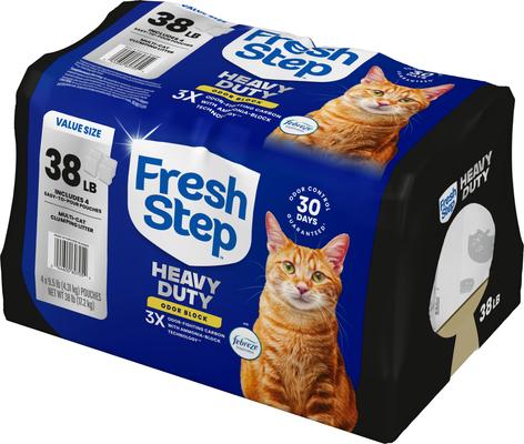 Show full view: Fresh Step Heavy Duty 30 Day Odor Control with Febreze Freshness Clumping Cat Litter, 38-lb box slide 9 of 13