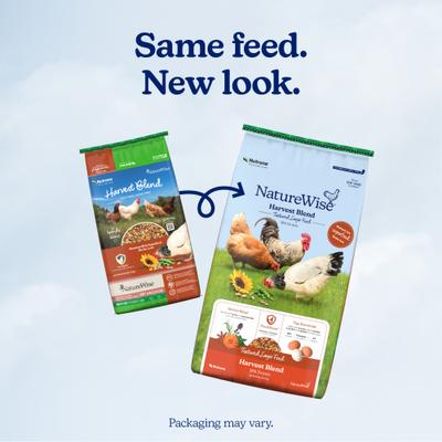 Show full view: Nutrena NatureWise Harvest Blend 18% Protein Layer Chicken Feed, 40-lb bag slide 2 of 10
