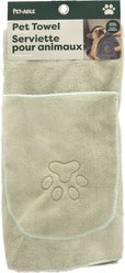 Pet-Able Flufftastic Dog Towel with Hand Pockets, Sage
