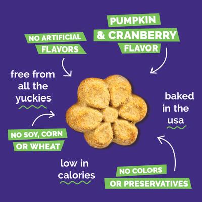 Show full view: Fruitables Pumpkin & Cranberry Flavor Crunchy Dog Treats, 7-oz bag slide 7 of 13