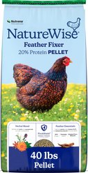 Nutrena NatureWise Feather Fixer 20% Protein Pellet Chicken Feed, 40-lb bag