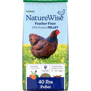 Nutrena NatureWise Feather Fixer 20% Protein Pellet Chicken Feed, 40-lb bag