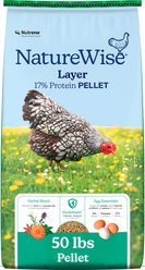 Nutrena NatureWise Layer 17% Protein Pellet Chicken Feed, 50-lb bag