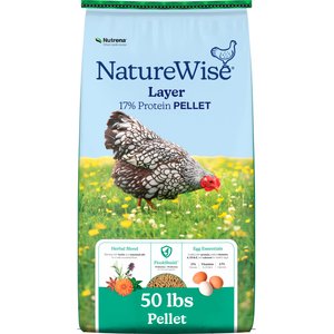 Nutrena NatureWise Layer 17% Protein Pellet Chicken Feed, 50-lb bag