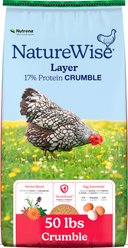 Nutrena NatureWise Layer 17% Protein Crumble Chicken Feed, 50-lb bag