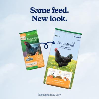 Show full view: Nutrena NatureWise Hearty Hen Soy-Free 18% Protein Pellet Chicken Feed, 40-lb bag slide 2 of 11