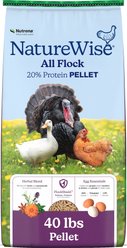 Nutrena NatureWise All Flock 20% Protein Pellet Chicken Feed, 40-lb bag