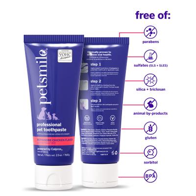 Show full view: Petsmile Professional Rotisserie Chicken Flavor Dog Toothpaste, Small, 2.5-oz tube slide 3 of 8