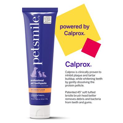 Show full view: Petsmile Professional Say Cheese Flavor Dog & Cat Toothpaste, 4.2-oz tube slide 4 of 7