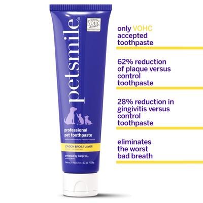 Show full view: Petsmile Professional Natural London Broil Flavor Dog Toothpaste, 4.2-oz tube slide 5 of 8