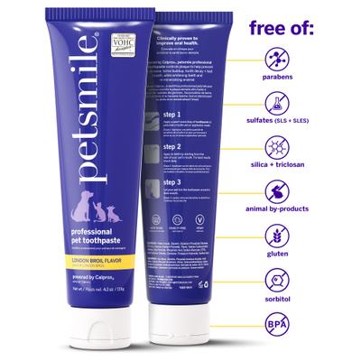Show full view: Petsmile Professional Natural London Broil Flavor Dog Toothpaste, 4.2-oz tube slide 3 of 8