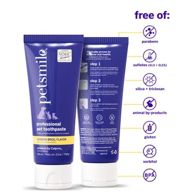 Show full view: Petsmile Professional Natural London Broil Flavor Dog Toothpaste, 2.5-oz tube slide 3 of 8