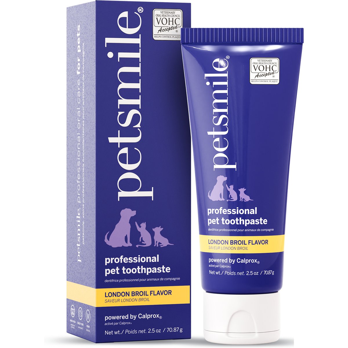 Petsmile Professional Natural London Broil Flavor Pet Toothpaste, 2.5-oz tube