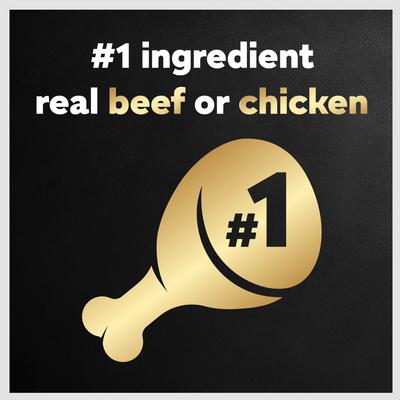 Show full view: Iams Proactive Health MiniChunks Small Kibble Chicken & Whole Grain Dry Food + Cesar Classic Loaf in Sauce Beef Recipe, Filet Mignon, Grilled Chicken, & Porterhouse Steak Flavors Variety Pack Wet Dog Food slide 9 of 9