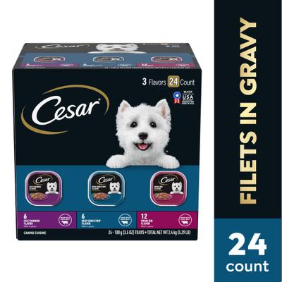 Show full view: Iams Proactive Health MiniChunks Small Kibble Chicken & Whole Grain Dry Food + Cesar Filets in Gravy Beef Flavors Variety Pack Wet Dog Food slide 8 of 9