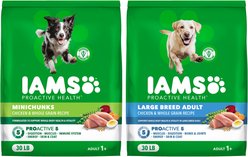 Iams MiniChunks Small Kibble + Large Breed Real Chicken Dry Dog Food