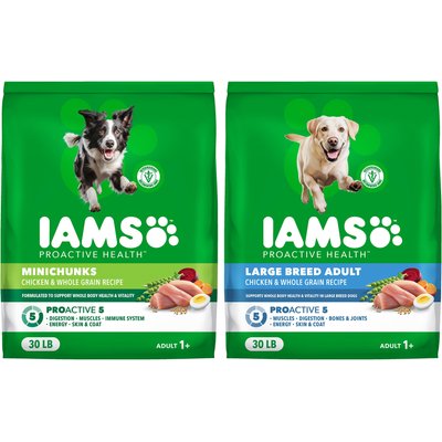 Iams Iams MiniChunks Small Kibble + Large Breed Real Chicken Dry Dog Food