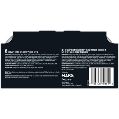 Show full view: Cesar Home Delights Slow Cooked Chicken & Vegetables & Beef Stew Variety Pack Food Trays + Iams MiniChunks Small Kibble Dry Dog Food slide 3 of 10