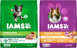 Iams MiniChunks Small Kibble + Healthy Aging Mature 7+ Real Chicken Dry Dog Food