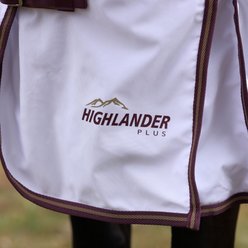 Shires Equestrian Products Highlander Plus Horse Fly Sheet & Neck Set, White, 75-in slide 2 of 8