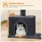 Show in main carousel: FEANDREA 33.1-in Cat Tree with Perch, 2 Cat Caves & Scratching Post, Smoky Gray, Smoky Gray slide 7 of 8