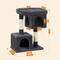 Show in main carousel: FEANDREA 33.1-in Cat Tree with Perch, 2 Cat Caves & Scratching Post, Smoky Gray, Smoky Gray slide 6 of 8