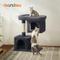 Show in main carousel: FEANDREA 33.1-in Cat Tree with Perch, 2 Cat Caves & Scratching Post, Smoky Gray, Smoky Gray slide 2 of 8