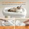 Show in main carousel: FEANDREA 33.1-in Cat Tree with Oversized Perch, 2 Spacious Cat Caves & Sturdy Scratching Post, Cream White slide 3 of 8