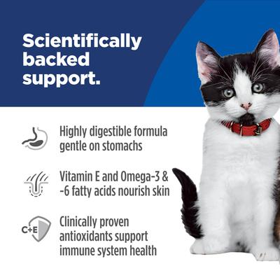 Show full view: Hill's Science Diet Kitten Sensitive Stomach & Sensitive Skin Salmon & Brown Rice Recipe Dry Cat Food, 3.5-lb bag slide 5 of 12