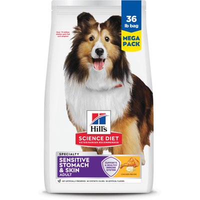 Hill's Science Diet Hill's Science Diet Adult Sensitive Stomach & Sensitive Skin Chicken Recipe Dry Dog Food, 36-lb bag
