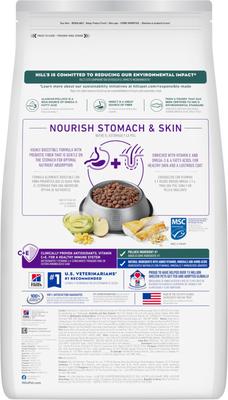 Show full view: Hill's Science Diet Adult Sensitive Stomach & Sensitive Skin Pollock Meal, Barley & Insect Meal Recipe Dry Dog Food, 3.5-lb bag slide 4 of 12