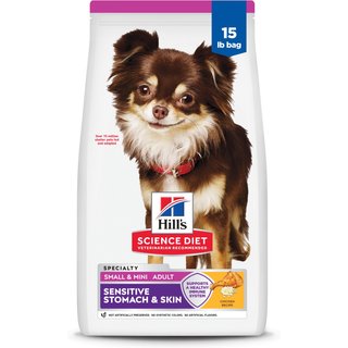 Hill's Science Diet Adult Sensitive Stomach & Sensitive Skin Small Breed & Mini Breed Chicken Recipe Dry Dog Food, 15-lb bag slide 1 of 9