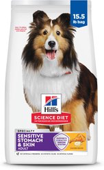 Hill's Science Diet Adult Sensitive Stomach & Sensitive Skin Chicken Recipe Dry Dog Food, 15.5-lb bag