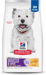 Hill's Science Diet Adult Sensitive Stomach & Sensitive Skin Small Bites Dry Dog Food, Chicken Recipe, 30-lb bag