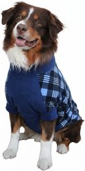 Doggie Design Highline Fleece Vest Dog Coat, Blue Plaid, Size 26 slide 2 of 5