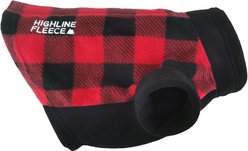 Doggie Design Highline Fleece Vest Dog Coat, Red & Black Plaid, Size 10 slide 1 of 5