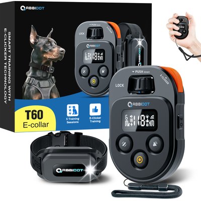 ABBIDOT ABBIDOT T60 Waterproof 4500-ft Remote Dog Training Collar, Black