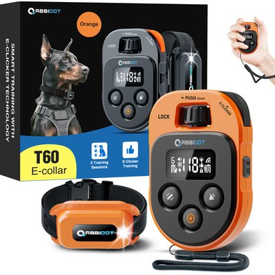 ABBIDOT ABBIDOT T60 Waterproof 4500-ft Remote Dog Training Collar, Orange