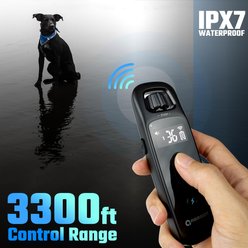 ABBIDOT T30 Waterproof 3300-ft Remote Dog Training Collar, Black slide 2 of 7