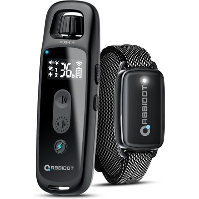 ABBIDOT ABBIDOT T30 Waterproof 3300-ft Remote Dog Training Collar, Black