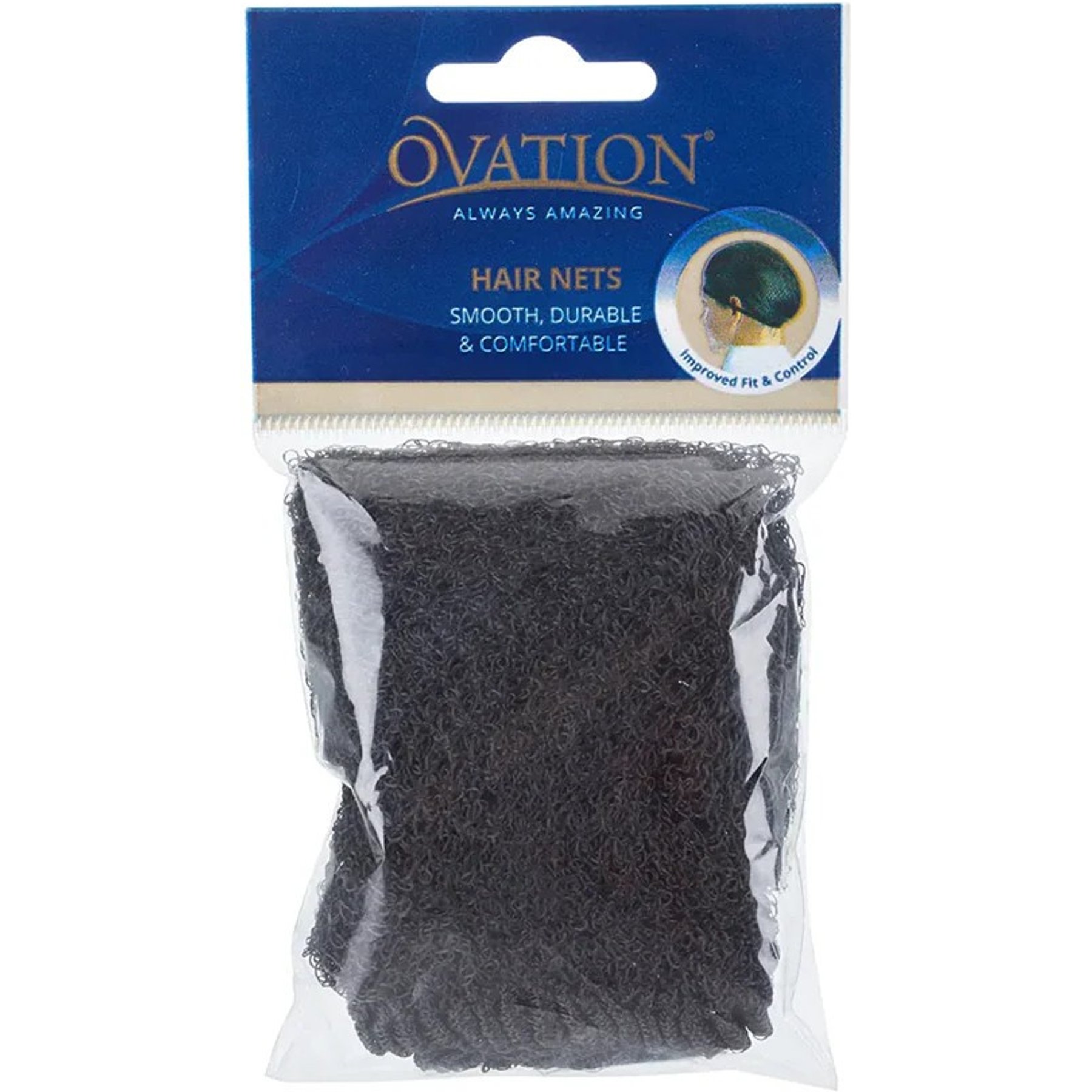 Ovation Deluxe Triple Thick Horse Hair Net, One Size, 2 count, Dark Brown