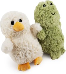 Giftable World Lily Frog & Puddles Duck Plush Dog Toys, Multi, 4.5-in, 2 count