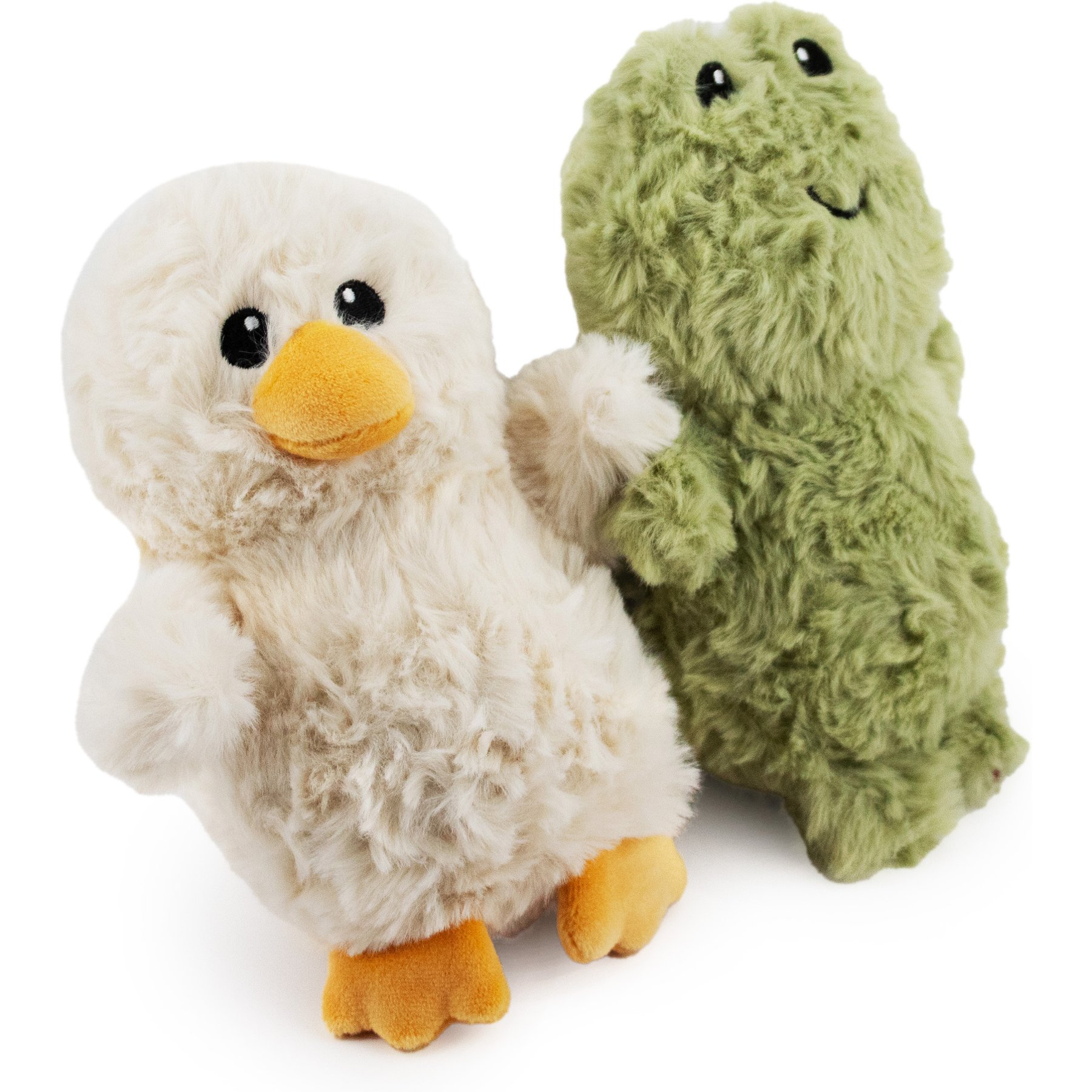Giftable World Lily Frog & Puddles Duck Plush Dog Toys, Multi, 4.5-in, 2 count