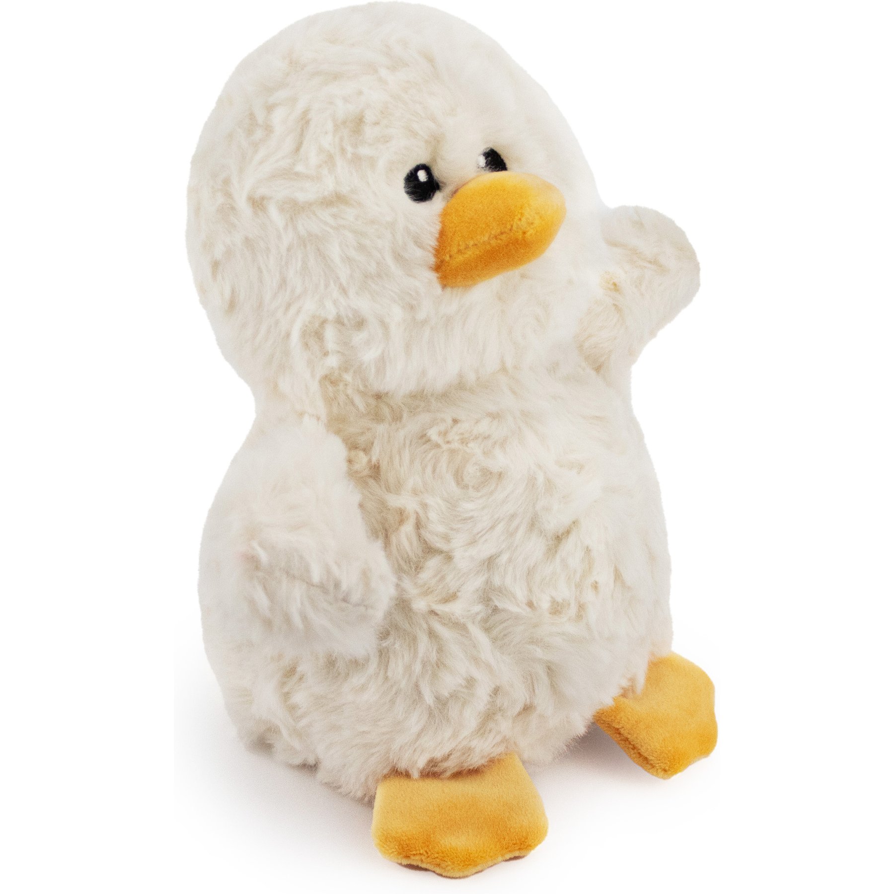 Giftable World Puddles Duck Plush Dog Toy, Ivory, 7-in