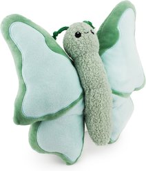 Giftable World Honeyflutter Butterfly Plush Dog Toy, Sage, 10-in
