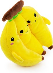 Giftable World Gone Bananas Plush Dog Toy, Yellow, 6-in