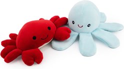 Giftable World Octo Pals Octopus Plush Dog Toys, Multi, 4-in, 2 count